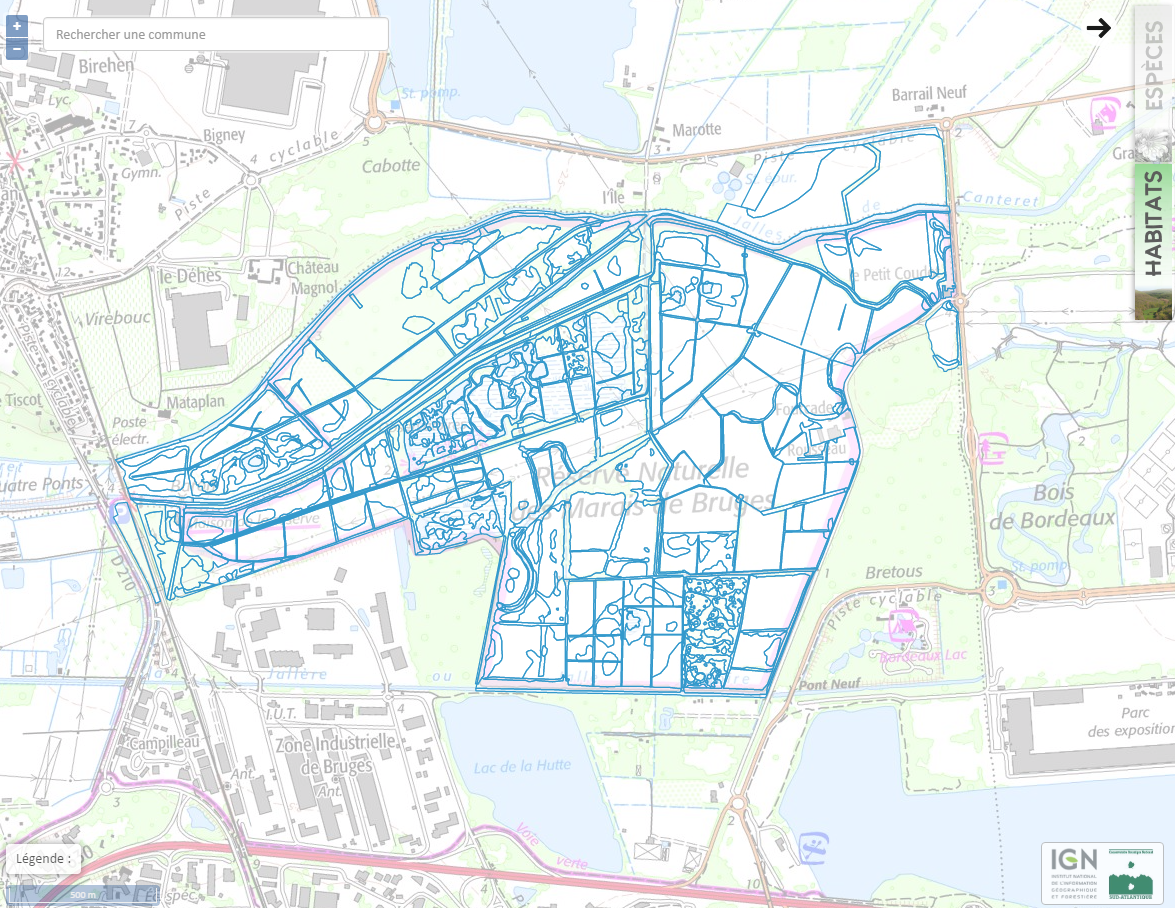 Mise en ligne de la cartographie des habitats naturels des marais de Bruges