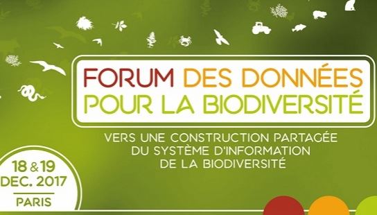 Forum des données sur la biodiversité les 18 et 19 décembre à Paris