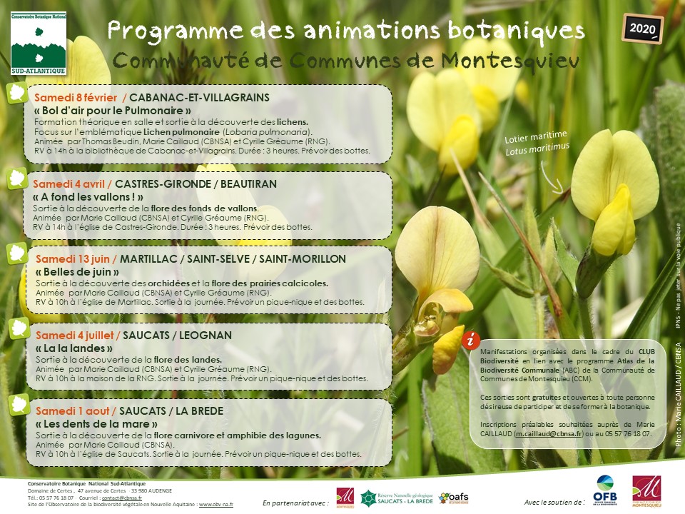 Programme des animations botaniques sur la CCM - 2020 (jpg)