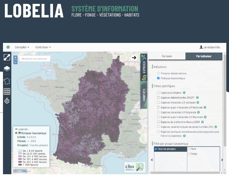 Ouverture du portail Lobelia, système d'information sur la biodiversité végétale partagé par 4 CBN