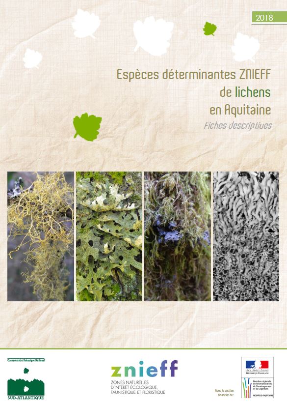 Page de garde lichens déterminants ZNIEFF