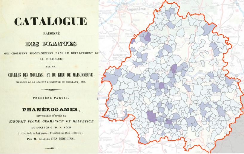 Intégration des données du Catalogue des plantes de Dordogne de Charles Des Moulins (XIXe siècle)