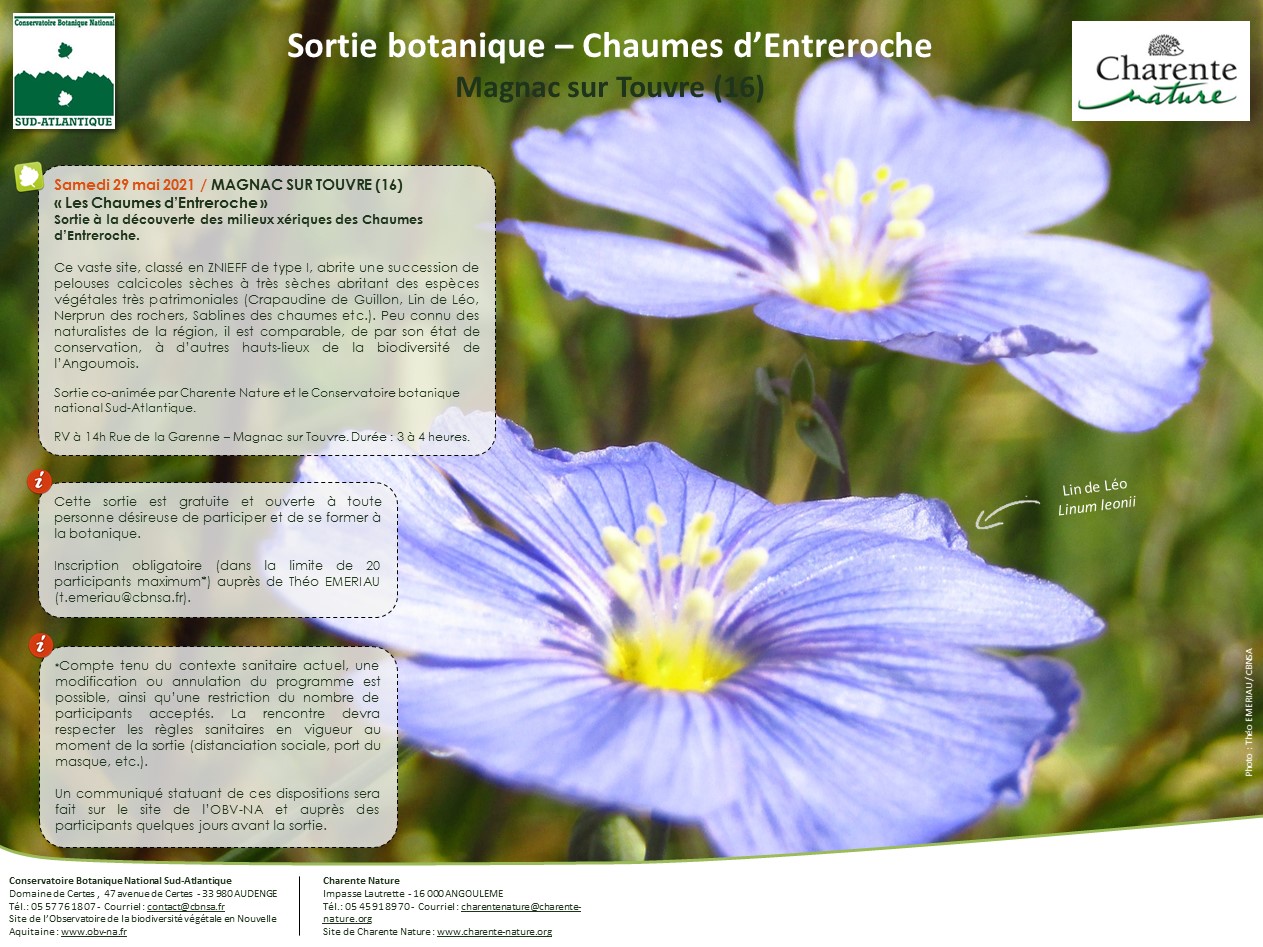 Sortie botanique Entreroche infos