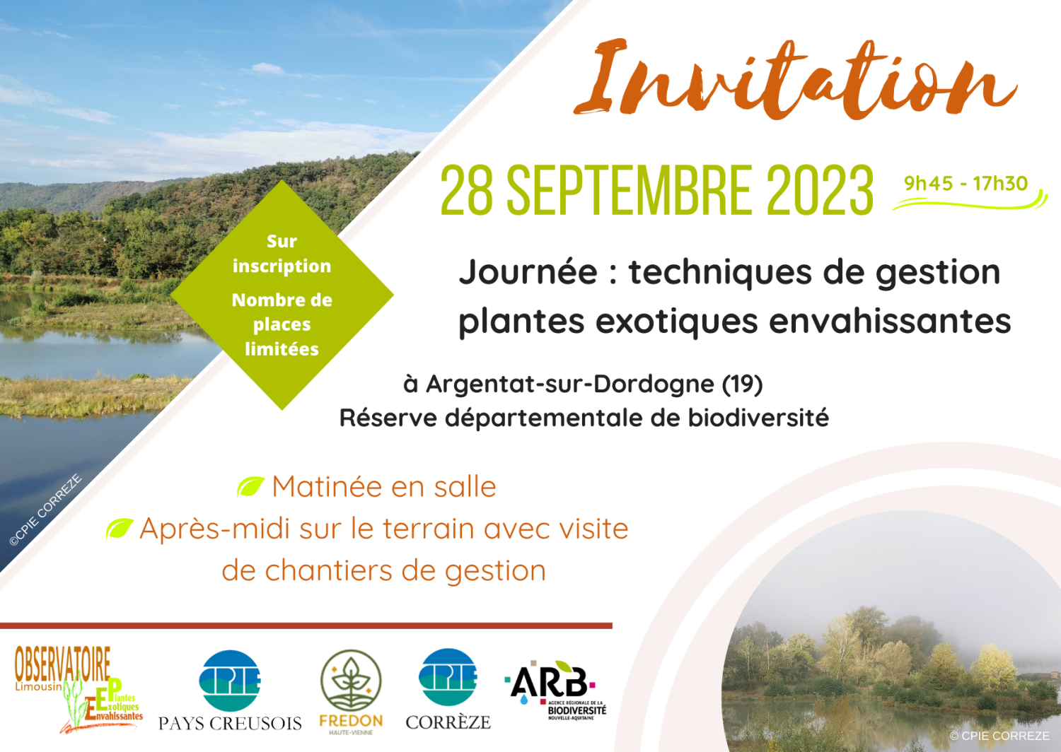 Journée sur les techniques de gestion Plantes exotiques envahissantes en Limousin le 28 septembre