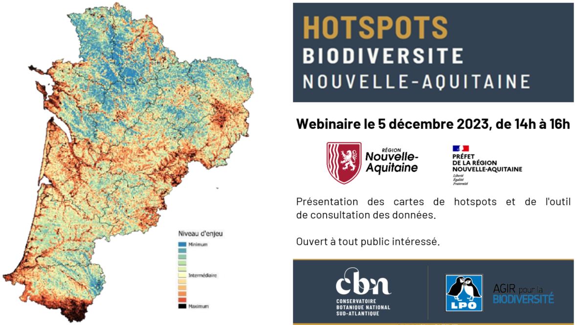 Webinaire Hotspots de biodiversité en Nouvelle-Aquitaine le 5 décembre 2023