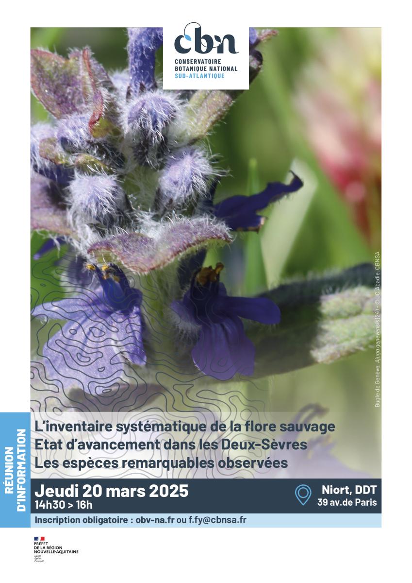 Inventaire de la flore des Deux-Sèvres - Réunion d'information le 20 mars à Niort (79)