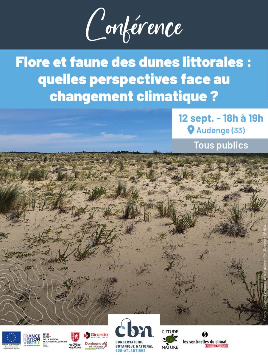 Conférence sur la flore et la faune des dunes littorales le 12 septembre au Domaine de Certes (Audenge - 33)